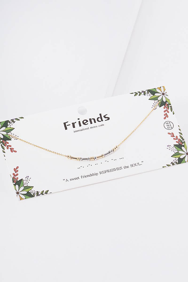 Gold Plated Morse Code Necklace