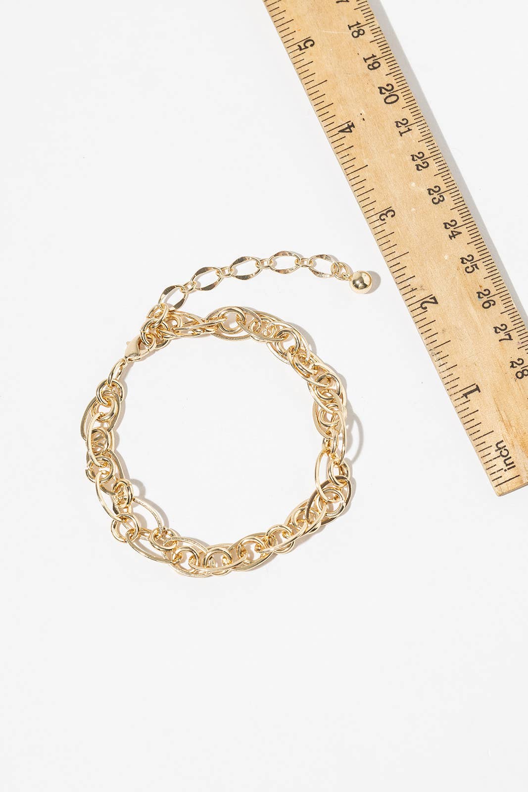 Chunky Layered Oval Link Anklet