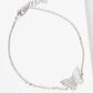 Minimalist Pavé Butterfly Charm Bracelet