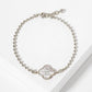 Dainty Gold Dipped Initial Clover Bracelet