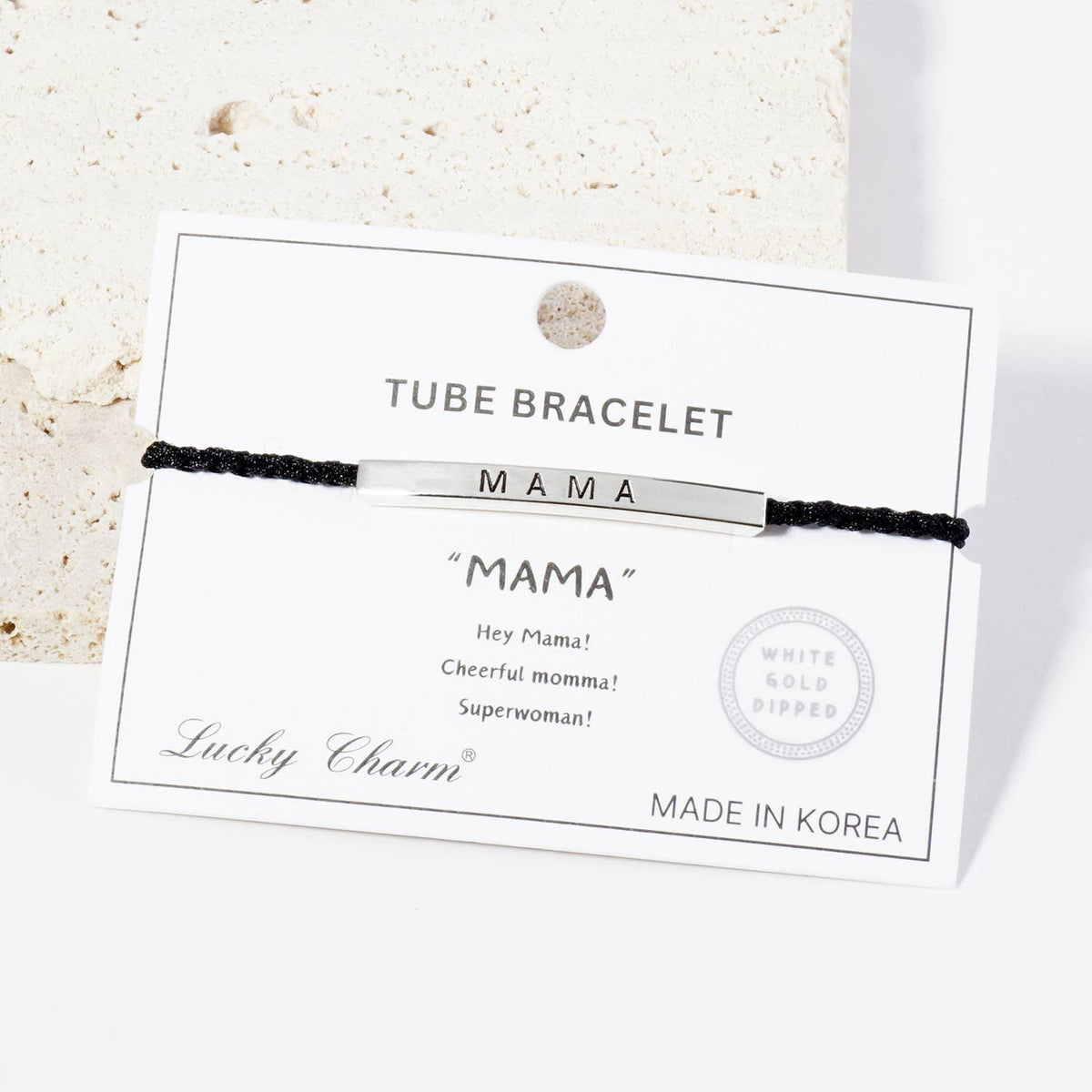 Inspirational Messages "MAMA" Tube Bar Bracelet