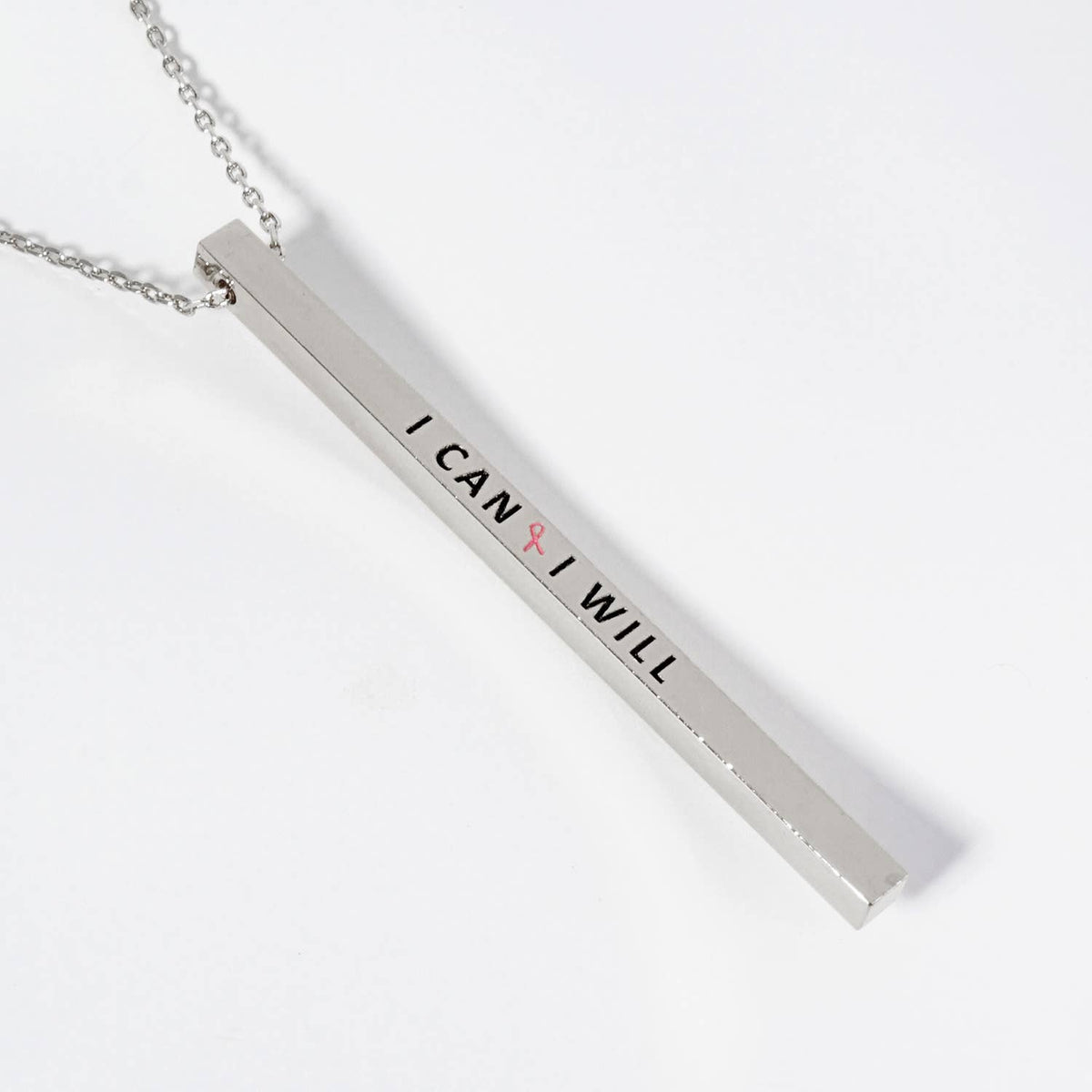 "I Can I Will" Bar Necklace