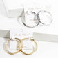 Geometric Triple-Row Hoop Earrings