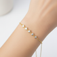 Dainty Bezel-Set Cubic Zirconia Station Chain Bracelet