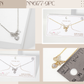 Heart CZ Drop Bow Pendant 18K-Gold-Dipped Brass Necklace