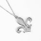 Gold Plated Simple Fleur De Lis Charm Necklace