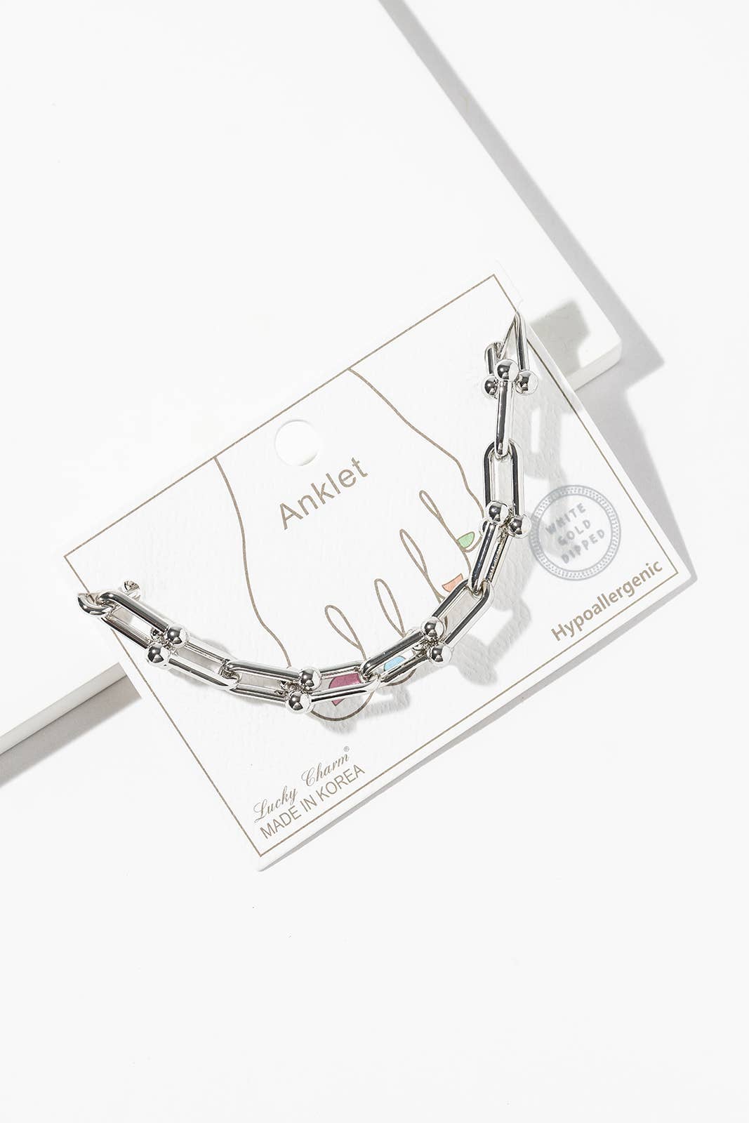 U-Link Hardware Chain Anklet - Gold & Silver Dipped