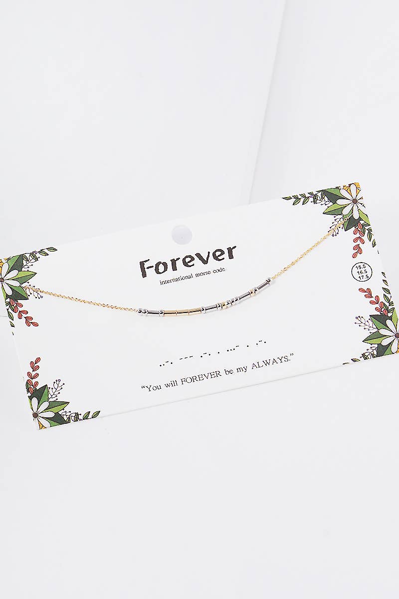 Gold Plated Morse Code Necklace