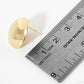 18K Gold Dipped 20mm Diamond Shape Button Stud Earrings