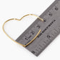 18K Gold Dipped 35mm Heart Shape Lightweight Open Hoop