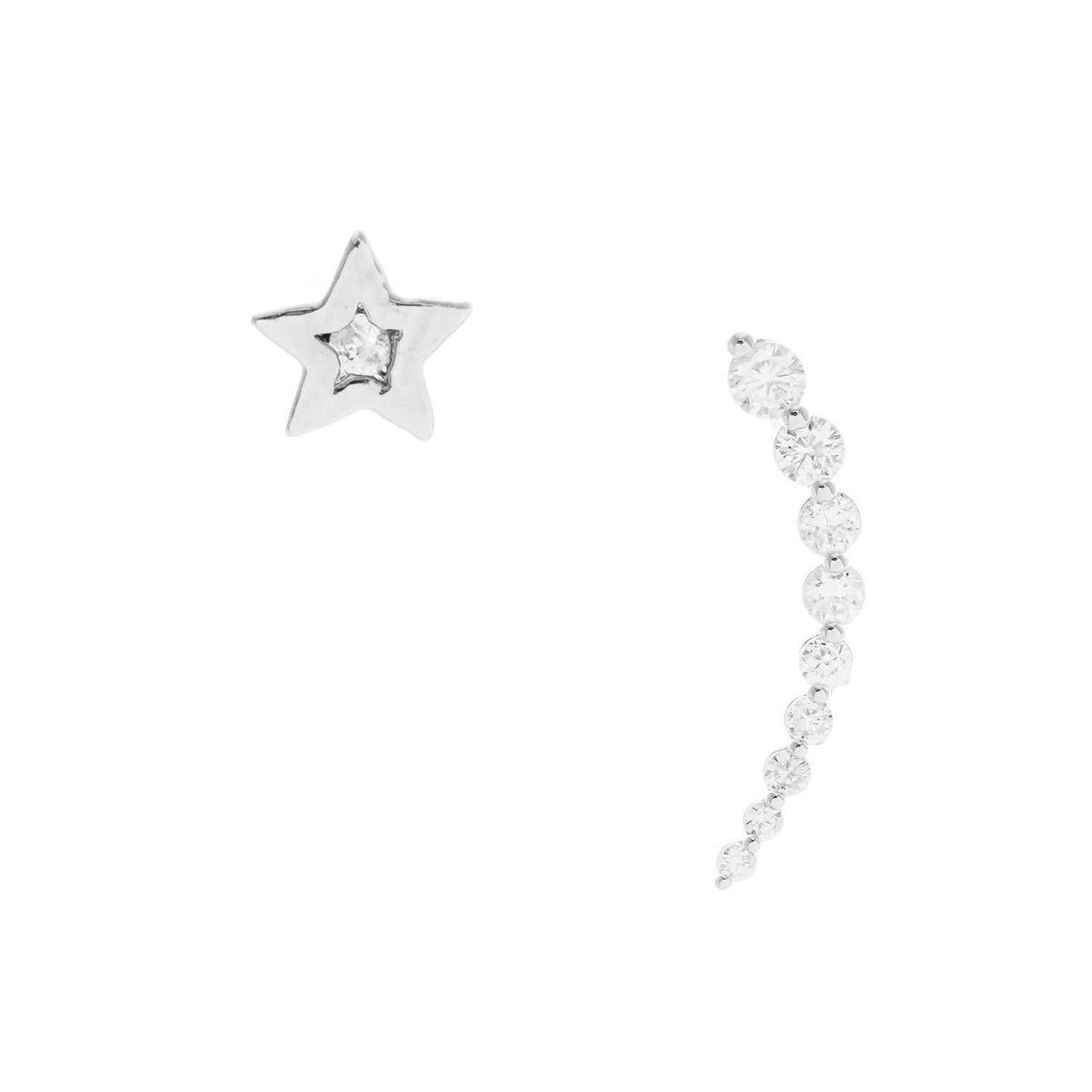 Gold Celestial Ear Jacket Earrings