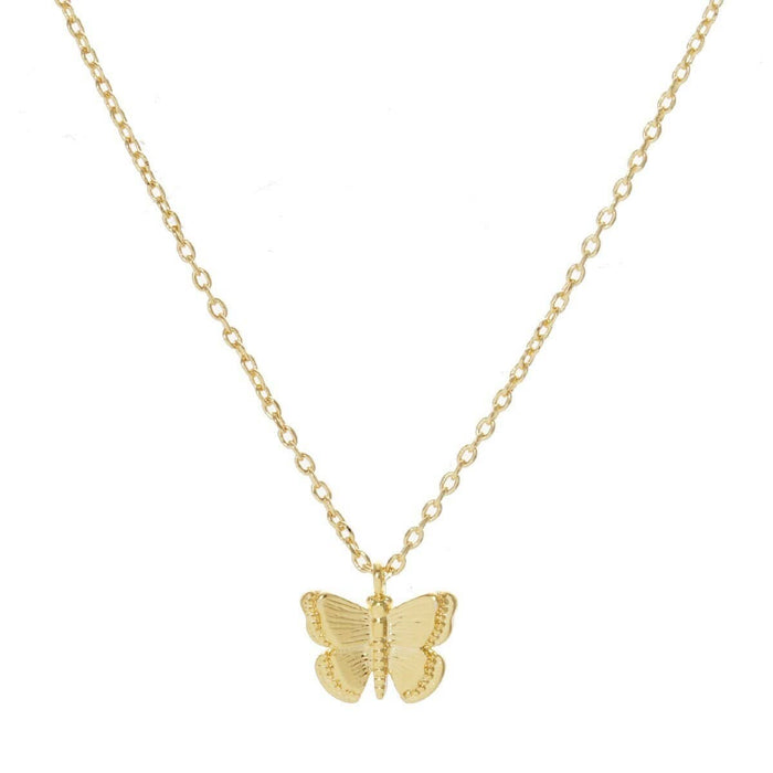 Gold Plated Butterfly Necklace