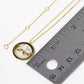 Mother of Pearl "Love" Script Disc Necklace