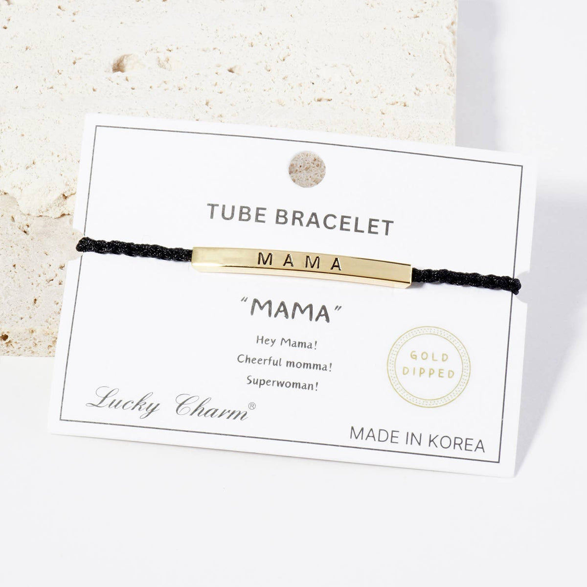 Inspirational Messages "MAMA" Tube Bar Bracelet