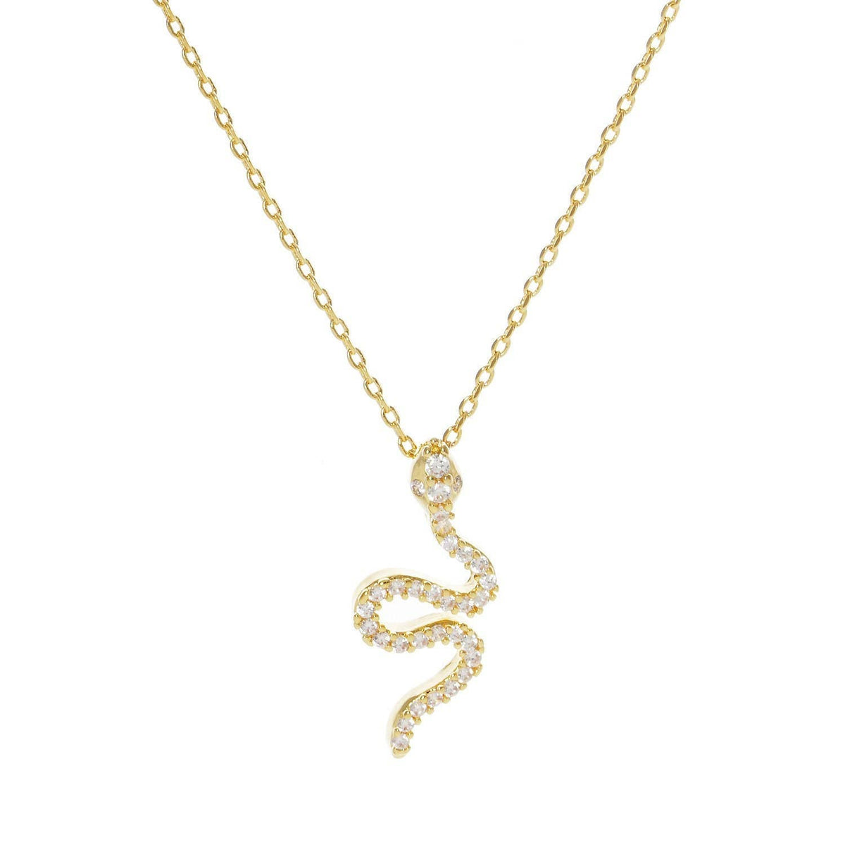 Gold Snake Warp Necklace