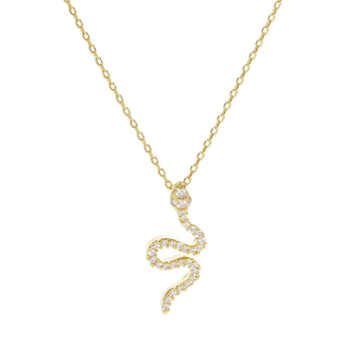 Gold Snake Warp Necklace