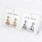 Medium Puffy Teardrop Drop Dangle Post Earrings / 18K Gold