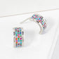 Micro-Pave-Set 11mm Half Hoop Earrings