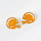 18K Gold Dipped Enamel Football Helmet Game Day Stud Earring