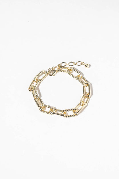 Mixed Texture Paperclip & Rope Chain Anklet