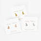 Gold Plated Cat Stud Earrings