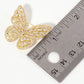 Butterfly Design 18K-Gold-Dipped Brass Brooch