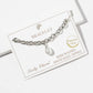 Magnetic Clasp Chunky Link Bracelet with Pearl Charm