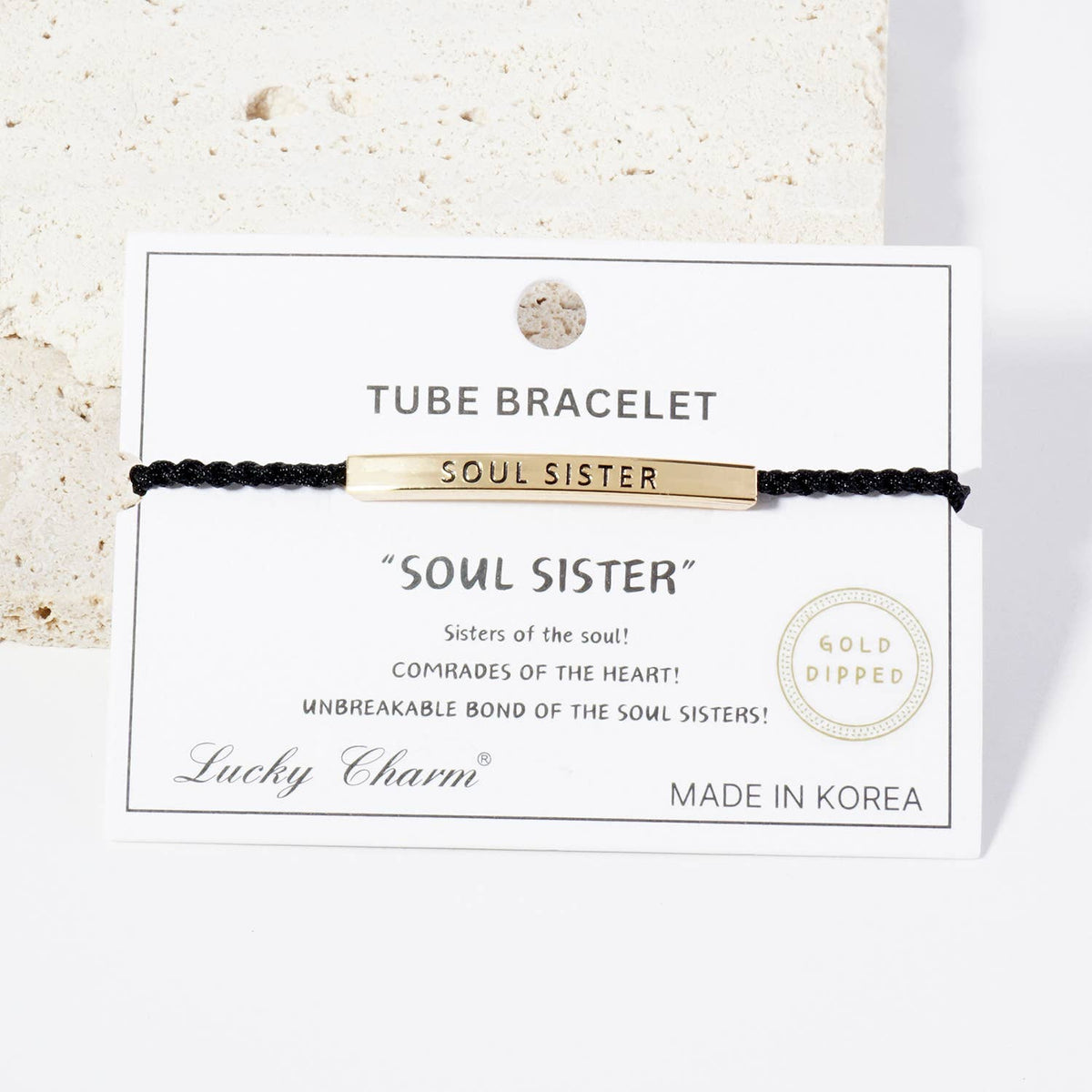 Inspirational Messages "Soul Sister" Tube Bar Bracelet