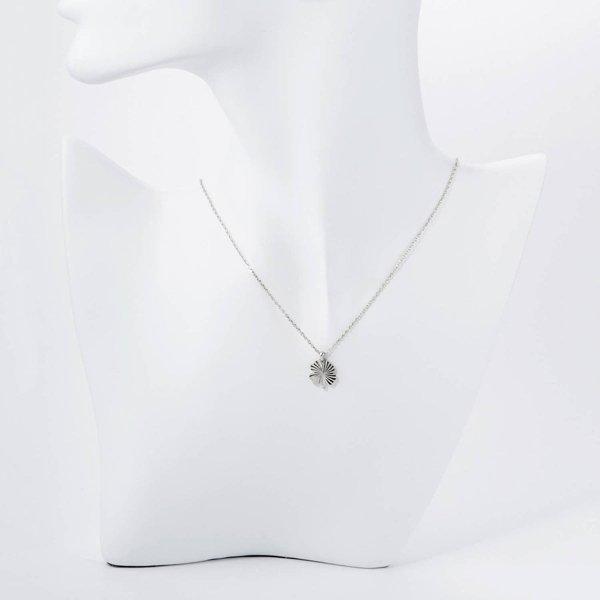 SUNBURST CLOVER PENDANT NECKLACE / 18K GOLD DIPPED