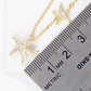 Gold Dipped Cubic Zirconia Pave Sea Life Starfish Necklace