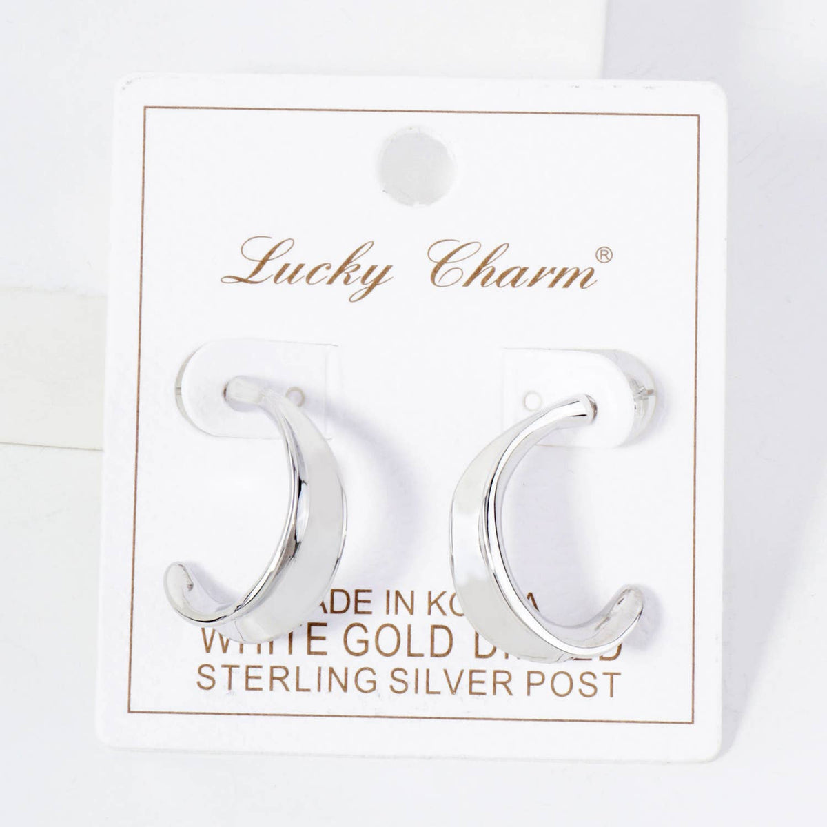 Polished Brass 25mm Teardrop-Shaped Open Hoop Earrings