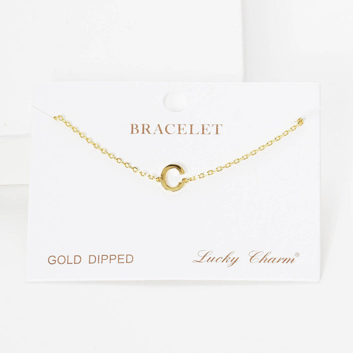 Gold Plated Initial Letter Bracelet