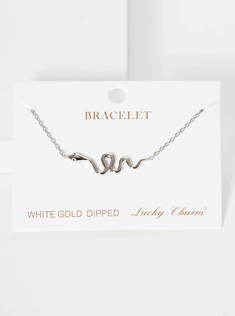 Minimalist Snake Charm Bracelet