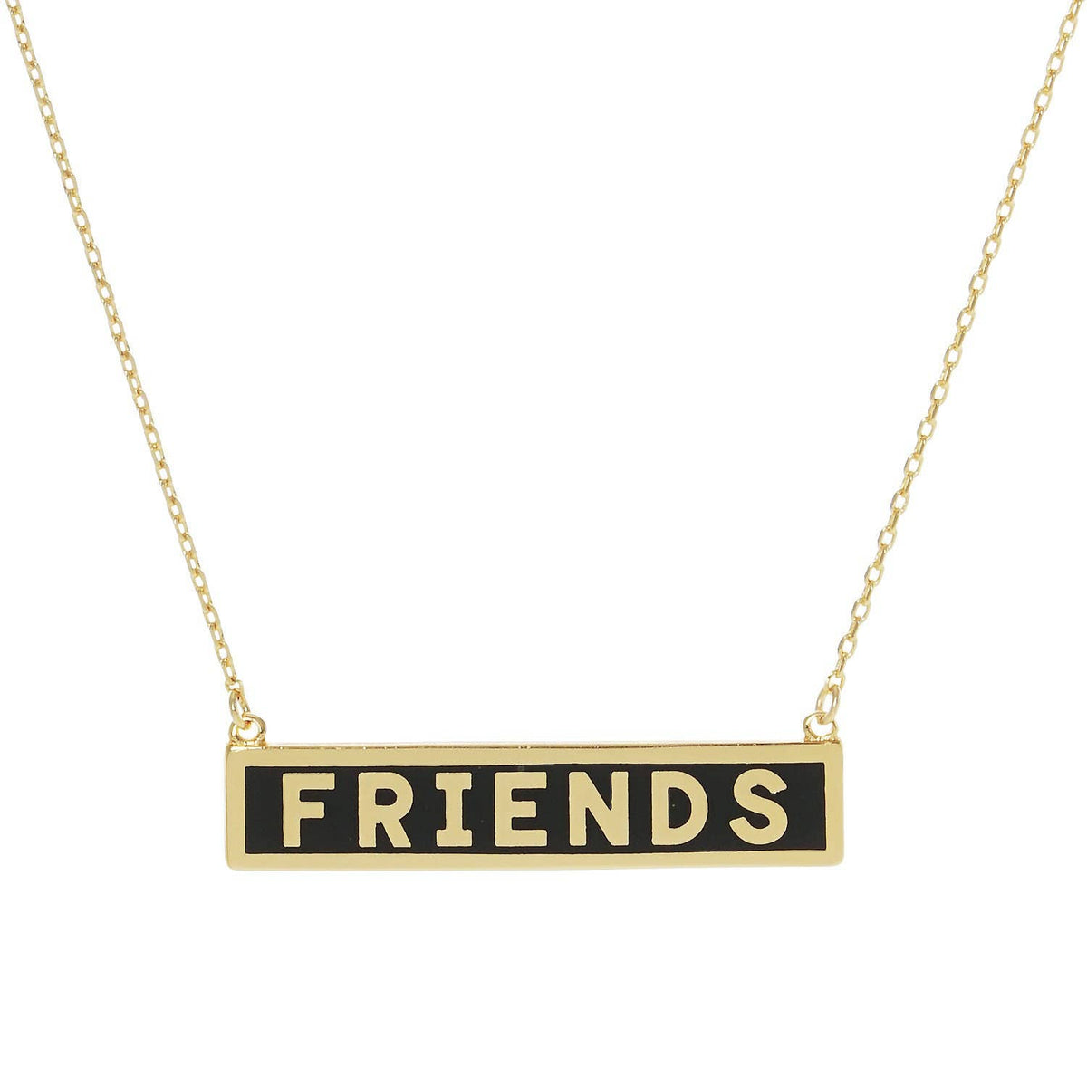 Gold Plated Mini Bar FRIENDS Necklace