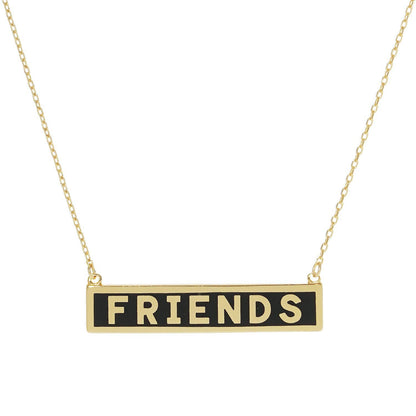 Gold Plated Mini Bar FRIENDS Necklace