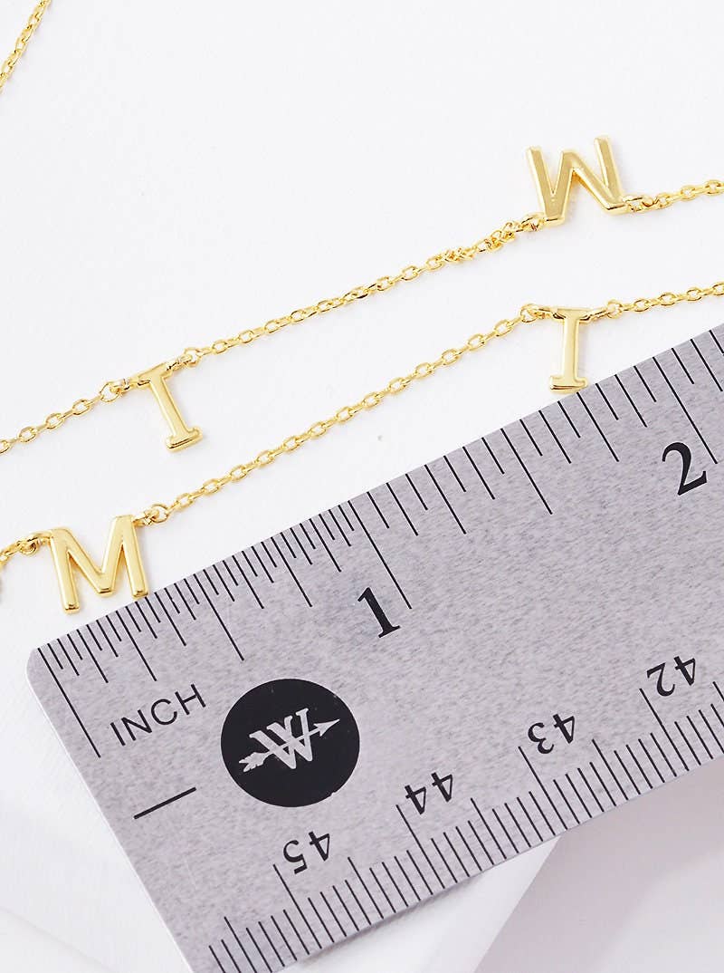 Mini Spaced Letter MIMI Necklace