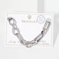 Mixed Texture U-Link Chain Bracelet