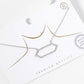 18K Gold Dipped CZ Pave Hexagon Pendant Necklace