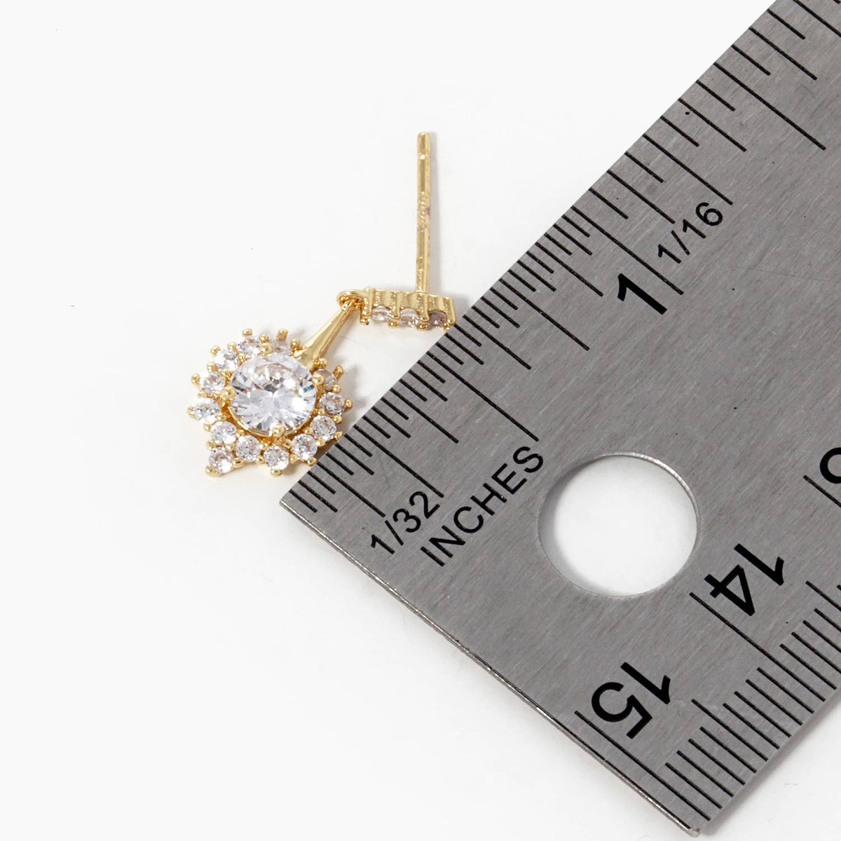 Gold Plated Sunburst Drop Earrings