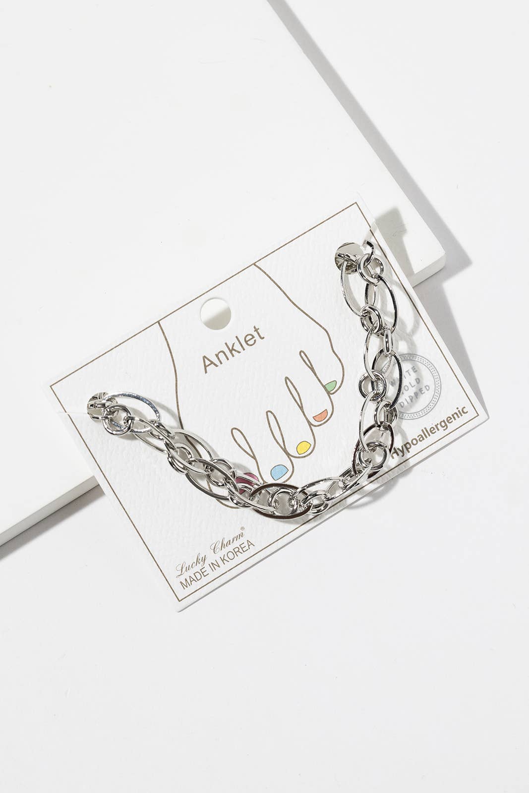 Chunky Layered Oval Link Anklet