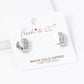 3 LINE MICRO PAVE SET CUBIC ZIRCONIA 10MM HUGGIE HOOP.