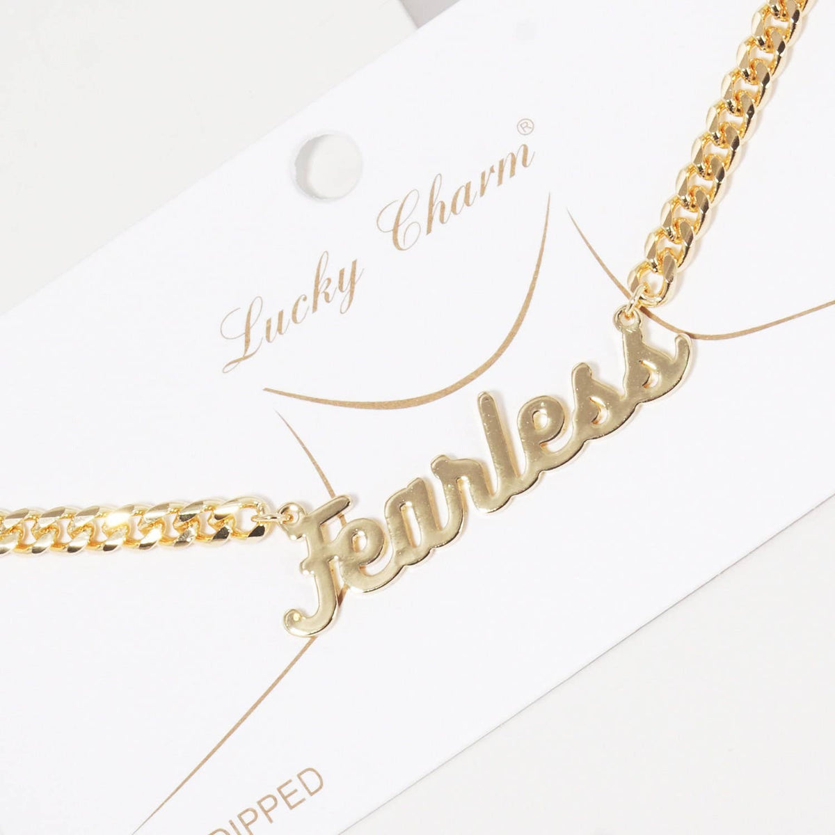 Gold Plated Cuban Link FEARLESS Necklace