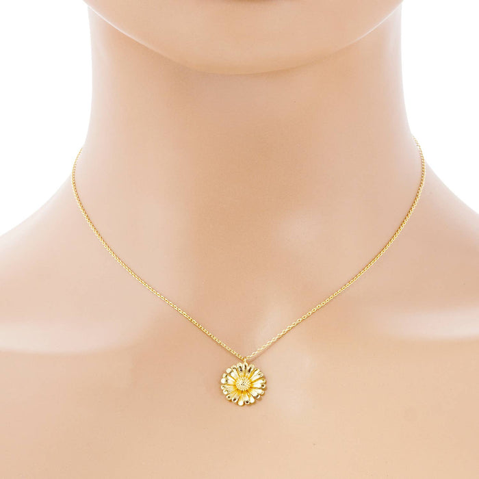 Gold Plated Sunflower Necklace