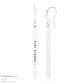 "Stay Strong" Engraved Bar Dangle Earrings