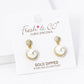 18K Gold Dipped Micro Pave Set Cubic Zirconia 7mm Pearl .