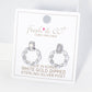 18K Gold Dipped CZ Pearl Beaded Circle Drop Post Earrings