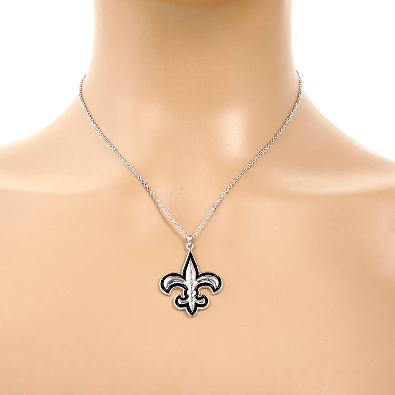 Gold Plated Fleur De Lis Necklace