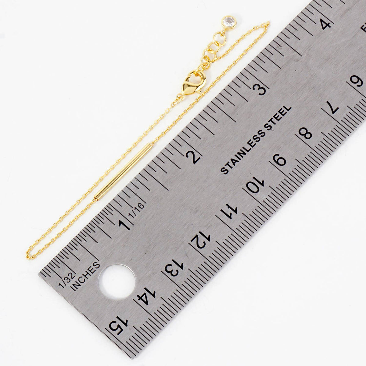Minimalist Bar Charm Chain Bracelet