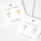 Gold Freshwater Pearl Cross Stud Earrings
