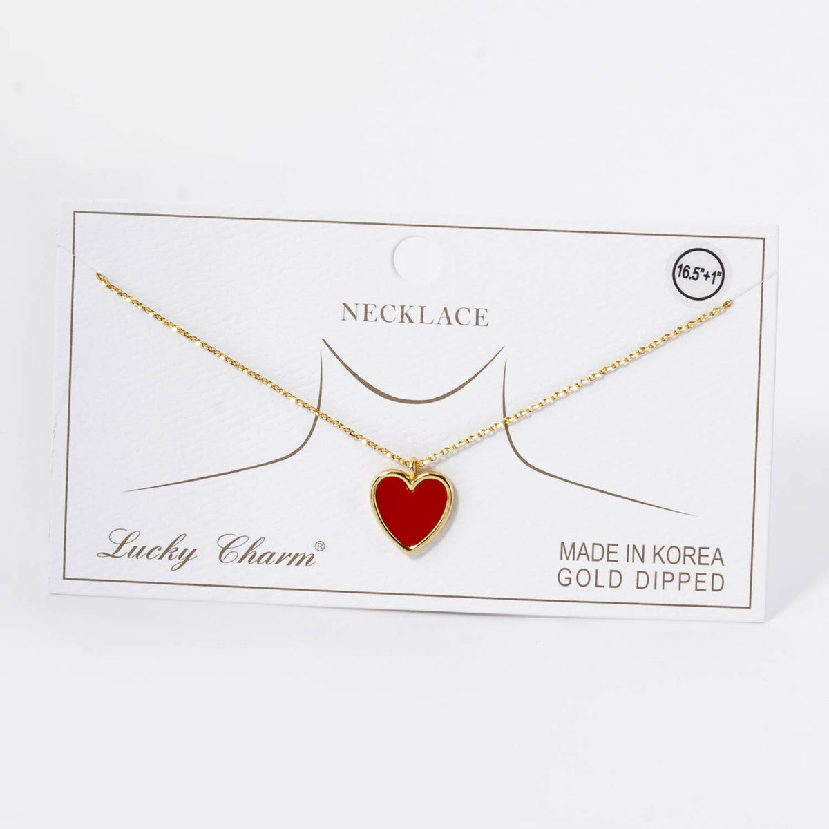 Dainty Gold-Dipped Heart Charm Necklace